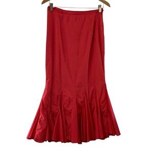 RHODE RESORT Sienna Fishtail Cotton Midi Skirt NWT size Medium Lined